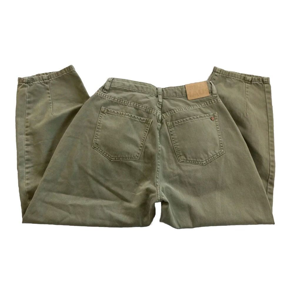 The Urban Haus‎ Teens Size 24 Baggy  Denim Jeans Military Green High Rise Waist